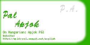 pal apjok business card